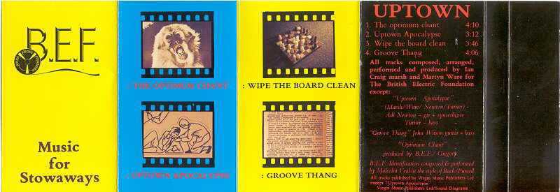 B.E.F. - Music for Stowaways - Cassette cover